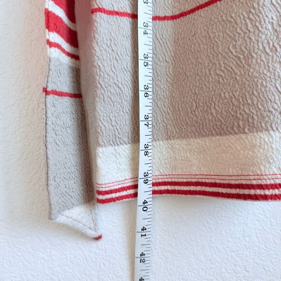 Anthropologie Lilka Sorella Mixed Stripes Short Sleeve Belted Dress in Red & Tan - Picture 10 of 12